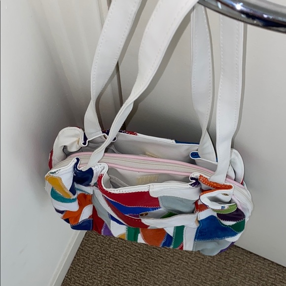 VINTAGE COLORFUL SHOULDER BAG PURSE HANDBAG PURSE, Very Vintage - Picture 11 of 16